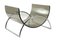 Italian Lira Smoked Glass Chrome Magazine Rack by Pierangelo Gallotti for Gallotti & Radice, 1970s 2