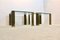Grandes Tables d'Appoint en Laiton et Verre par Peter Ghyczy, 1970s, Set de 2 5