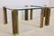 Grandes Tables d'Appoint en Laiton et Verre par Peter Ghyczy, 1970s, Set de 2 4