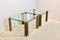 Grandes Tables d'Appoint en Laiton et Verre par Peter Ghyczy, 1970s, Set de 2 1