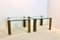 Grandes Tables d'Appoint en Laiton et Verre par Peter Ghyczy, 1970s, Set de 2 7