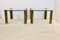 Grandes Tables d'Appoint en Laiton et Verre par Peter Ghyczy, 1970s, Set de 2 2