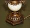 Hand Carved Pillared Table Lamp with Marble Sphere in the Base Bronzed Fittings, 1960s 10