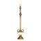 Hand Carved Pillared Table Lamp with Marble Sphere in the Base Bronzed Fittings, 1960s 1