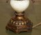 Hand Carved Pillared Table Lamp with Marble Sphere in the Base Bronzed Fittings, 1960s 4