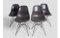 Chaises en Fibre de Verre Gris Foncé par Charles & Ray Eames pour Vitra, Set de 4 3