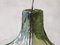Flower-Shaped Green Murano Glass Hanging Lamp, 1960s 3