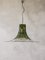 Flower-Shaped Green Murano Glass Hanging Lamp, 1960s 1