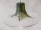 Flower-Shaped Green Murano Glass Hanging Lamp, 1960s 6