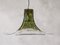Flower-Shaped Green Murano Glass Hanging Lamp, 1960s 2