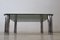 Mesa de centro cuadrada de metal cromado y vidrio ahumado, años 70, Imagen 4
