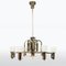 Bohemian Bauhaus Nickel and White Glass Chandelier, 1932 2