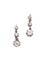 Art Deco Sleeper Earrings with Diamonds, 1890s, Set of 2 1