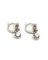Art Deco Sleeper Earrings with Diamonds, 1890s, Set of 2 3