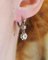 Art Deco Sleeper Earrings with Diamonds, 1890s, Set of 2 5