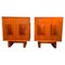 Diamond Fronted Maple Cabinets, 1960s, Set of 2 1