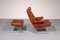 Set of Cognac Leather Swing Lounge Chair and Ottoman by Reinhold Adolf and Hans-Jürgen Schröpfer for COR, 1976 16