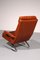 Set of Cognac Leather Swing Lounge Chair and Ottoman by Reinhold Adolf and Hans-Jürgen Schröpfer for COR, 1976 15