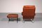 Set of Cognac Leather Swing Lounge Chair and Ottoman by Reinhold Adolf and Hans-Jürgen Schröpfer for COR, 1976 10