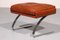 Set of Cognac Leather Swing Lounge Chair and Ottoman by Reinhold Adolf and Hans-Jürgen Schröpfer for COR, 1976 9