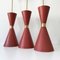 Mid-Century Diabolo Pendant Lights, 1950s, Set of 3, Image 3