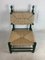 French Straw Rush Low Lounge Chair in the style of Charles Dudouyt, 1950s, Image 10