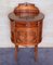 19th Century Louis XVI Marquetry Nightstands with Bronze & Mirror Crest, 1890s, Set of 2, Image 4