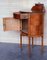 19th Century Louis XVI Marquetry Nightstands with Bronze & Mirror Crest, 1890s, Set of 2, Image 7