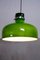 Lámpara colgante de vidrio verde de Holmegaard, años 60, Imagen 1