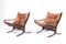 Norwegian Siesta Bentwood and Tan Leather Lounge Chairs by Ingmar Relling for Westnofa, 1960s, Set of 2, Image 1