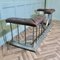 Large Polished Steel and Brass Upholstered Club Fender, 1930s, Image 5