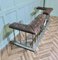 Large Polished Steel and Brass Upholstered Club Fender, 1930s, Image 6