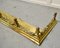 19th Century Heavy Brass Fender with Brass Garlands 5