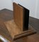 Art Nouveau Table Top Brass and Oak News Paper Rack, 1920s, Image 5