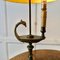 French Painted Toleware and Brass Desk Lamp 8