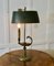 French Painted Toleware and Brass Desk Lamp 11