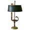 French Painted Toleware and Brass Desk Lamp 1