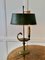 French Painted Toleware and Brass Desk Lamp 7