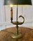 French Painted Toleware and Brass Desk Lamp 4