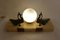 Große Art Deco Nachtlampe aus Marmor & Onyx in Pfauenauge von Ted, Frankreich, 1930er 3