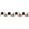 Black Lacquered Dialogo Dining Chairs by Afra and Tobia Scarpa for B&B Italia, 1973, Set of 8 1