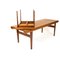Table Basse en Teck avec Plateau d'Appoint Intégré par Johannes Andersen pour Trioh, 1960s, Set de 3 11