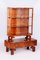 Tschechische Art Deco Vitrine aus Nussholz & Glas, 1920er 15