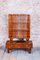 Tschechische Art Deco Vitrine aus Nussholz & Glas, 1920er 13
