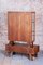 Tschechische Art Deco Vitrine aus Nussholz & Glas, 1920er 2