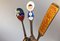 Modernist Gilt and Enamel 925S Christmas Spoons from Anton Michelsen, Set of 8, Image 6