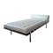 Bauhaus White Leather Barcelona Daybed by Ludwig Mies van der Rohe for Knoll, 1970s 6