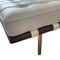 Bauhaus White Leather Barcelona Daybed by Ludwig Mies van der Rohe for Knoll, 1970s 14