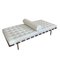Weißes Bauhaus Barcelona Tagesbett aus Leder von Ludwig Mies van der Rohe für Knoll, 1970er 3