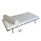 Bauhaus White Leather Barcelona Daybed by Ludwig Mies van der Rohe for Knoll, 1970s 4